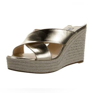 Jimmy Choo leather braided Espadrilles